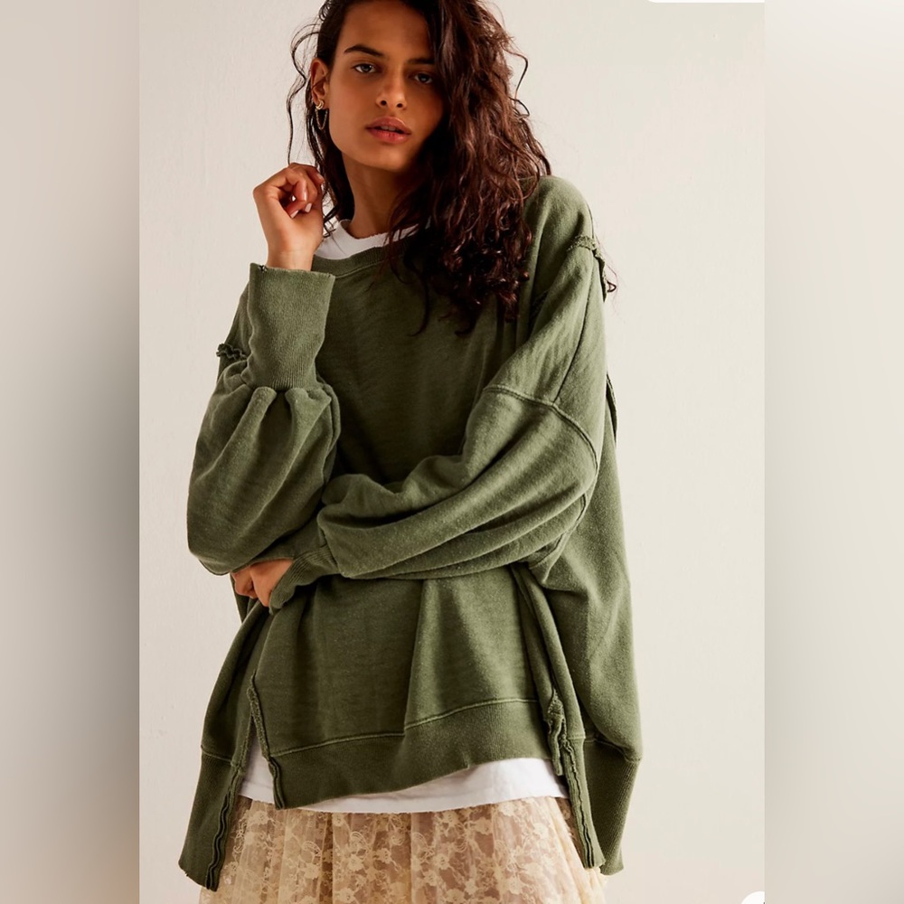 Free People We The Free Camden Sweatshirt Adventurer Size Large NWOT - Picture 5 of 13